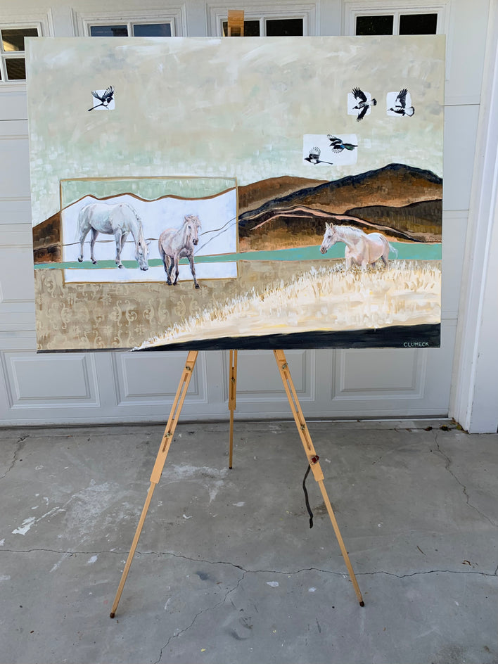 Journey Somewhere by Alana Clumeck |  Context View of Artwork 