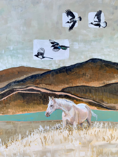 Journey Somewhere by Alana Clumeck |   Closeup View of Artwork 