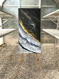 Original art for sale at UGallery.com | Last Light by Alana Clumeck | $2,400 | mixed media artwork | 48' h x 24' w | thumbnail 3