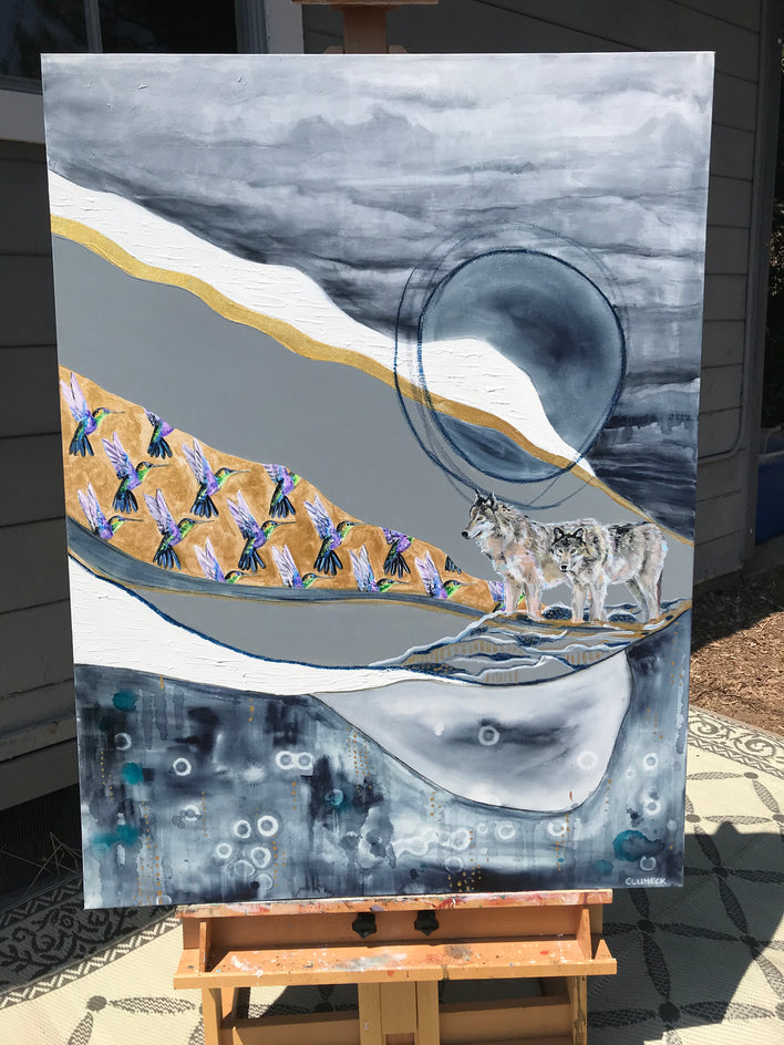 The Mountains between Us by Alana Clumeck |  Context View of Artwork 