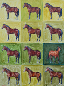 oil painting by Alana Clumeck titled Beyond the Herd