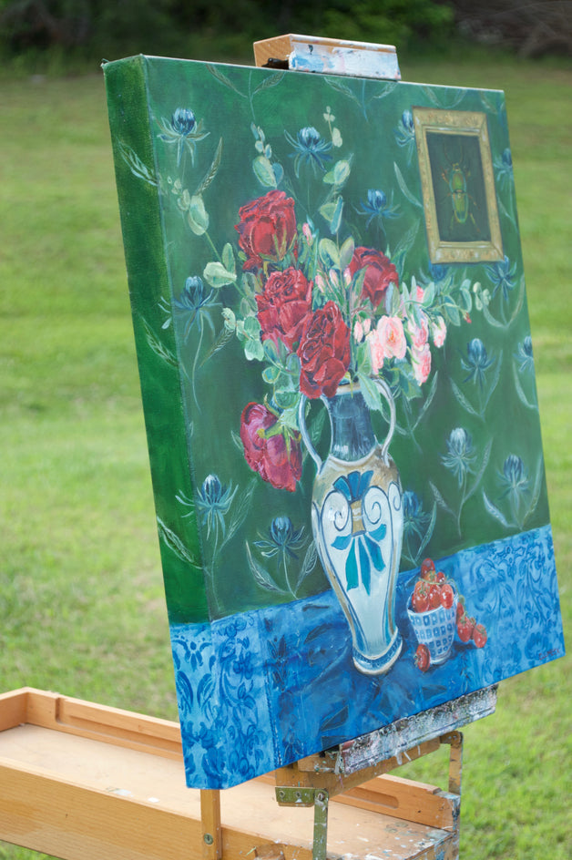 Colorful Harmony by Alana Clumeck |  Side View of Artwork 