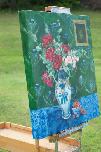 Colorful Harmony by Alana Clumeck |  Side View of Artwork 