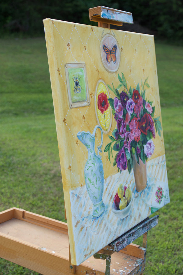 Cozy Comfort by Alana Clumeck |  Side View of Artwork 