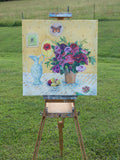 Original art for sale at UGallery.com | Cozy Comfort by Alana Clumeck | $575 | oil painting | 20' h x 20' w | thumbnail 3