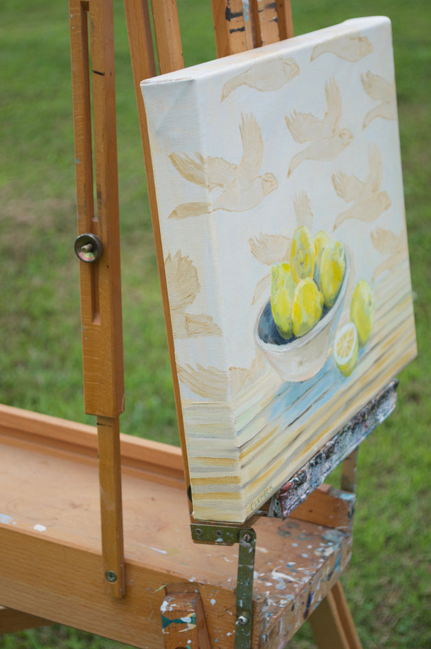 Lemon Study by Alana Clumeck |  Side View of Artwork 