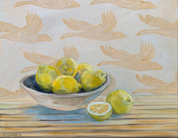 oil painting by Alana Clumeck titled Lemon Study