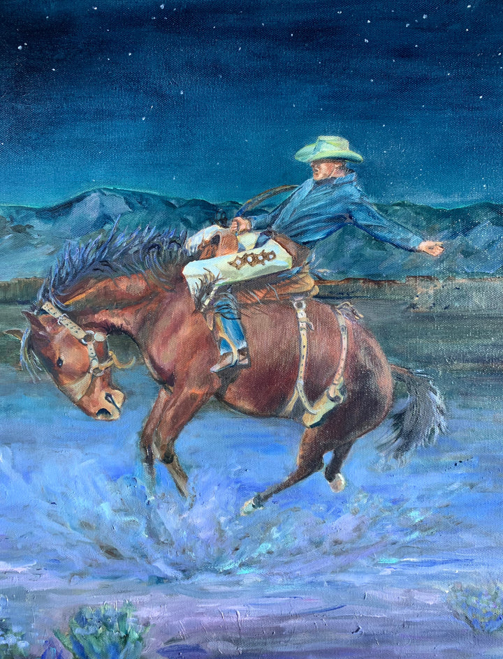 Midnight Rider by Alana Clumeck |  Closeup View of Artwork 