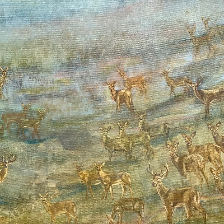 Solace in the Gaze by Alana Clumeck |  Closeup View of Artwork 