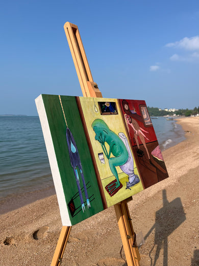 Apartment by Aleksandr Mukhin |  Side View of Artwork 