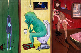 Original art for sale at UGallery.com | Apartment by Aleksandr Mukhin | $1,050 | acrylic painting | 24' h x 16' w