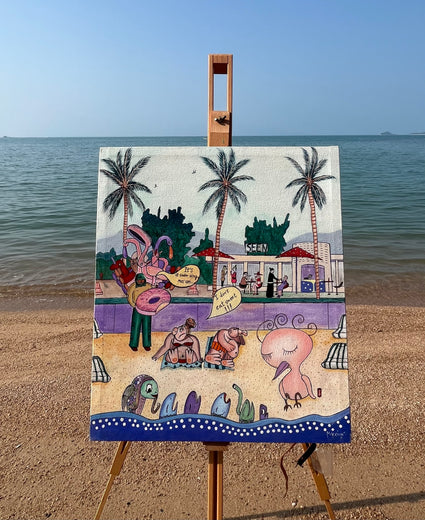 Betty at the Beach by Aleksandr Mukhin |  Context View of Artwork 