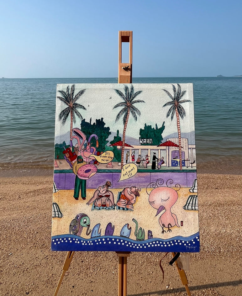 Betty at the Beach by Aleksandr Mukhin |  Context View of Artwork 