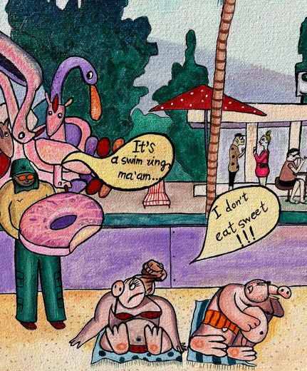 Betty at the Beach by Aleksandr Mukhin |   Closeup View of Artwork 