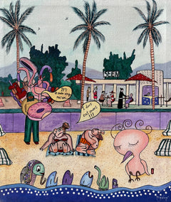 acrylic painting by Aleksandr Mukhin titled Betty at the Beach