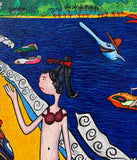 Original art for sale at UGallery.com | Friend Zone by Aleksandr Mukhin | $1,050 | acrylic painting | 20' h x 13' w | thumbnail 4