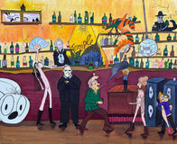 Original art for sale at UGallery.com | Powerhouse by Aleksandr Mukhin | $1,050 | acrylic painting | 15.7' h x 20' w | thumbnail 1