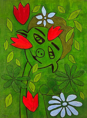 Original art for sale at UGallery.com | The Boy with Ice Cream by Aleksandr Mukhin | $1,050 | acrylic painting | 21.6' h x 15.7' w