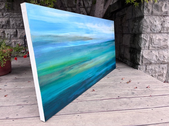 Beyond the Sea by Alicia Dunn |  Side View of Artwork 