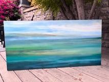 Original art for sale at UGallery.com | Beyond the Sea by Alicia Dunn | $2,300 | acrylic painting | 24' h x 48' w | thumbnail 3