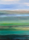 Original art for sale at UGallery.com | Beyond the Sea by Alicia Dunn | $2,300 | acrylic painting | 24' h x 48' w | thumbnail 4