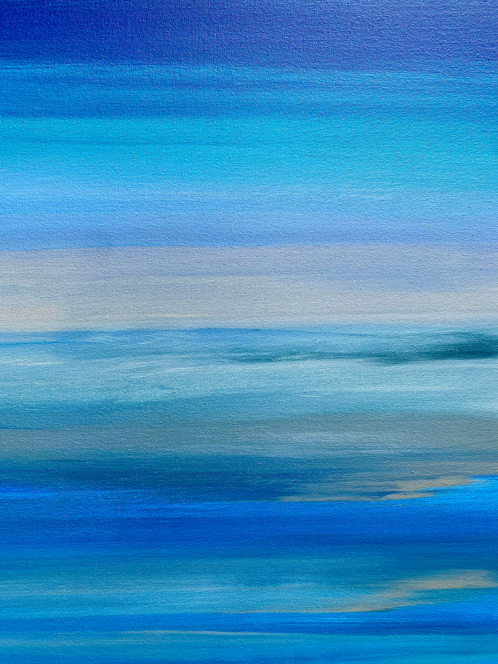 Blue Fusion by Alicia Dunn |  Closeup View of Artwork 