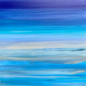 Original art for sale at UGallery.com | Blue Fusion by Alicia Dunn | $2,000 | acrylic painting | 36' h x 36' w