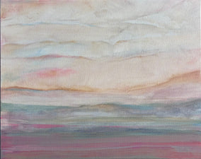 Original art for sale at UGallery.com | Gentle Bloom by Alicia Dunn | $1,675 | acrylic painting | 24' h x 30' w