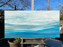 Original art for sale at UGallery.com | Looking Outward by Alicia Dunn | $2,200 | acrylic painting | 24' h x 48' w | thumbnail 3