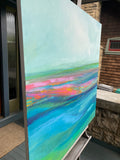 Original art for sale at UGallery.com | Spring’s Arrival by Alicia Dunn | $2,200 | acrylic painting | 36' h x 36' w | thumbnail 2