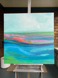 Original art for sale at UGallery.com | Spring’s Arrival by Alicia Dunn | $2,200 | acrylic painting | 36' h x 36' w | thumbnail 3