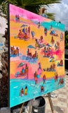 Original art for sale at UGallery.com | Sunscatter Stories by Allen Wittert | $4,250 | acrylic painting | 39.5' h x 39.5' w | thumbnail 2