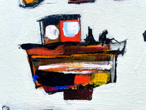 Original art for sale at UGallery.com | Small Boats, Big Stories by Allen Wittert | $900 | acrylic painting | 16' h x 20' w | thumbnail 4