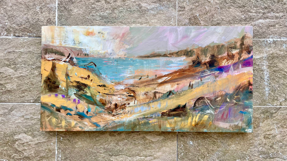 Abstract Lake Landscape by Allen Wittert |  Context View of Artwork 