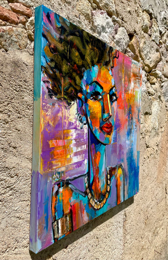 American Woman by Allen Wittert |  Side View of Artwork 