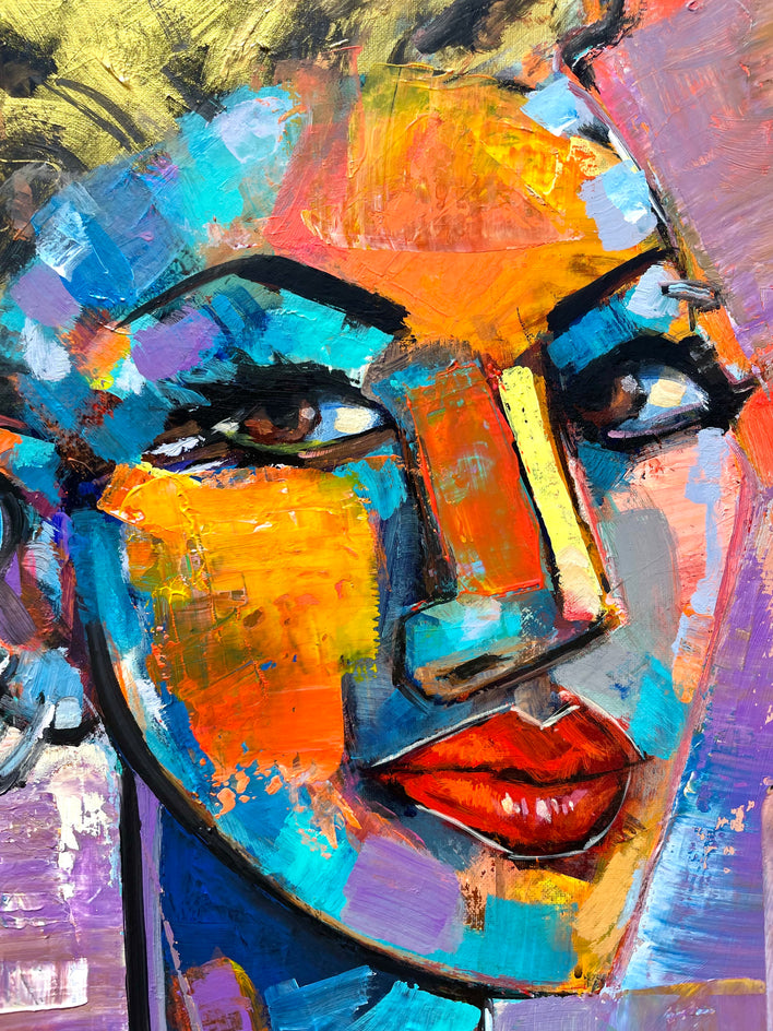 American Woman by Allen Wittert |  Closeup View of Artwork 