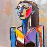 Original art for sale at UGallery.com | Andrea's Gaze by Allen Wittert | $3,100 | acrylic painting | 35.5' h x 35.5' w | thumbnail 1