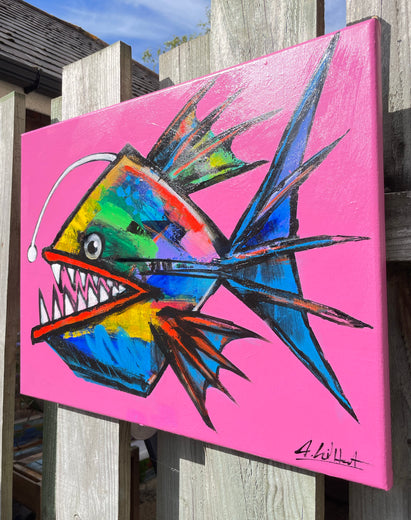 Anglerfish by Allen Wittert |  Side View of Artwork 