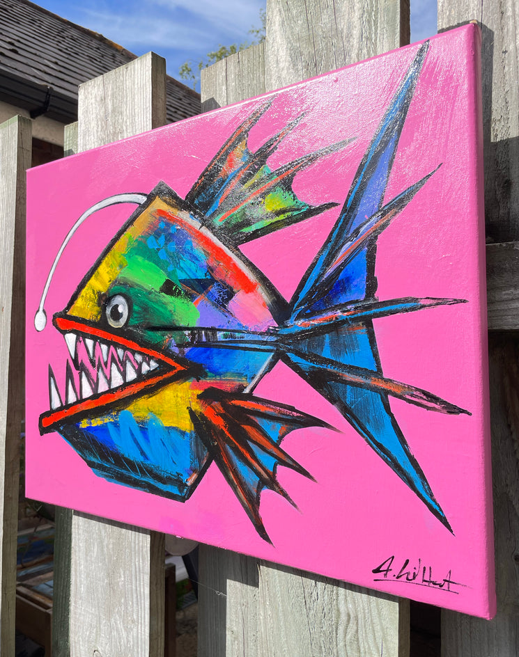 Anglerfish by Allen Wittert |  Side View of Artwork 