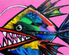 Original art for sale at UGallery.com | Anglerfish by Allen Wittert | $900 | acrylic painting | 18' h x 24' w | thumbnail 4