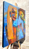 Original art for sale at UGallery.com | Two Glasses, One Story by Allen Wittert | $3,900 | acrylic painting | 35.5' h x 35.5' w | thumbnail 2