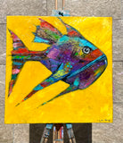 Original art for sale at UGallery.com | Bass, Grouper, Goldfish Hybrid by Allen Wittert | $1,150 | acrylic painting | 20' h x 20' w | thumbnail 3