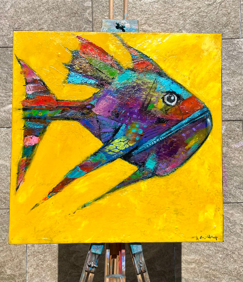 Bass, Grouper, Goldfish Hybrid by Allen Wittert |  Context View of Artwork 