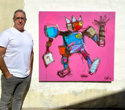 Original art for sale at UGallery.com | Best Foot Forward by Allen Wittert | $5,100 | acrylic painting | 44' h x 47.25' w | thumbnail 3