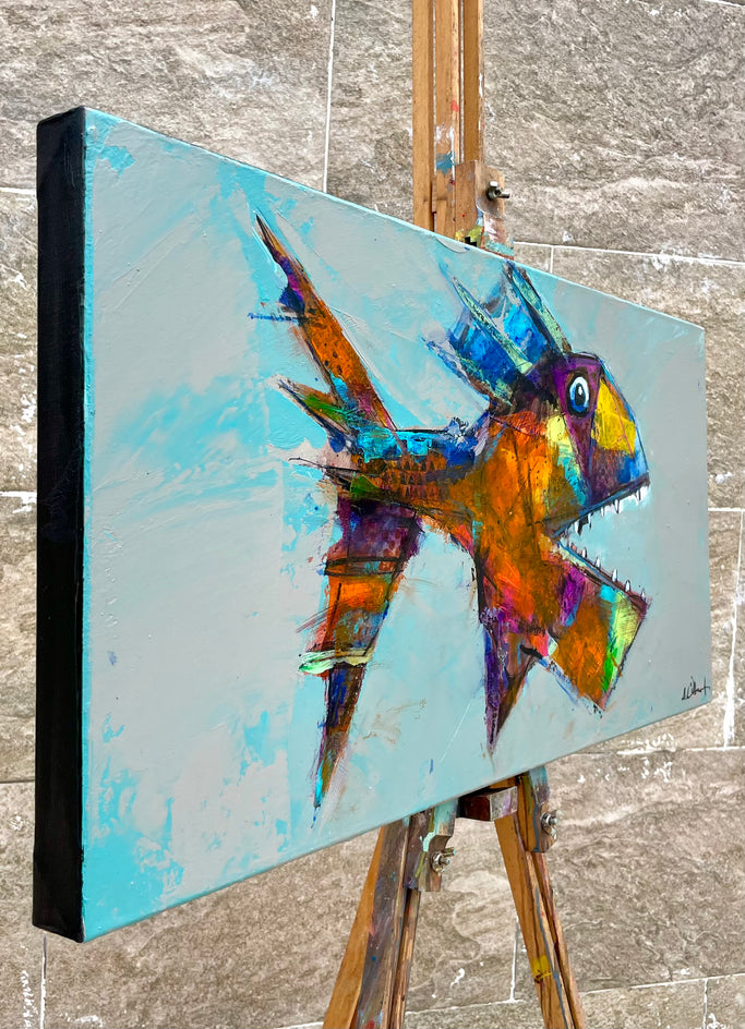Bite Me by Allen Wittert |  Side View of Artwork 