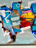 Original art for sale at UGallery.com | Bots Don’t Need Swimsuits by Allen Wittert | $800 | acrylic painting | 8' h x 23.5' w | thumbnail 4
