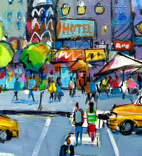 City in Motion by Allen Wittert |   Closeup View of Artwork 