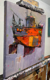Original art for sale at UGallery.com | Clam Hunter by Allen Wittert | $650 | acrylic painting | 12' h x 12' w | thumbnail 2