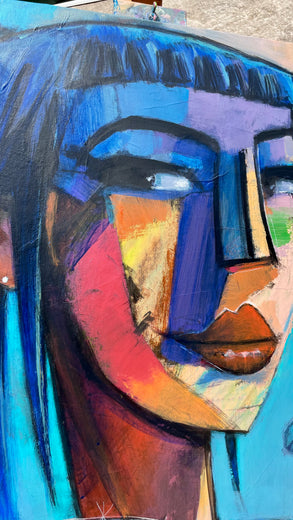 Cubist Martini by Allen Wittert |   Closeup View of Artwork 