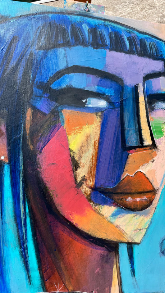 Cubist Martini by Allen Wittert |  Closeup View of Artwork 